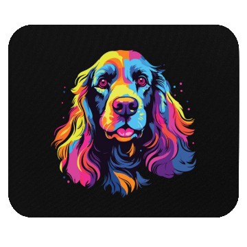Discover Watercolor Colorful American Cocker Spaniel Mouse Pads