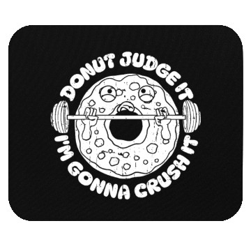 Discover Fitness Donut Funny Donut Gym Mouse Pads
