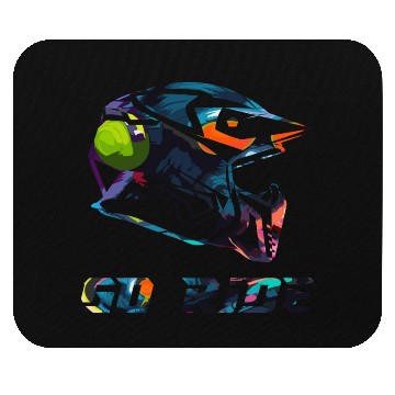 Discover Racing Helmet - Go Ride Mouse Pads