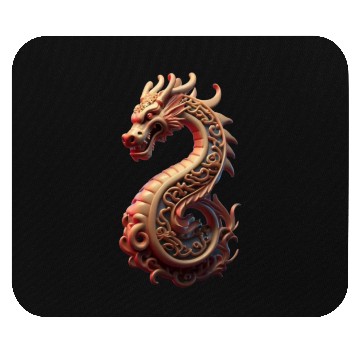 Discover Wooden dragon Mouse Pads
