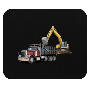 Discover Dump Truck and Excavator Mouse Pads