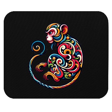 Discover Elegant Monkey Chinese Zodiac Artistic Mouse Pads