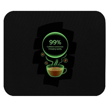 Discover Caffeine charging - charging rapidly Mouse Pads
