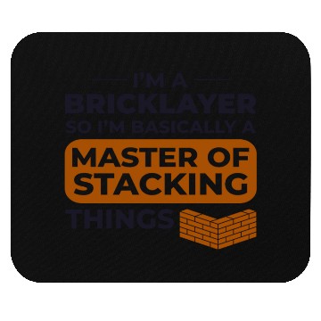 Discover Master of Stacking Humorous Bricklayer Brick Mason Mouse Pads