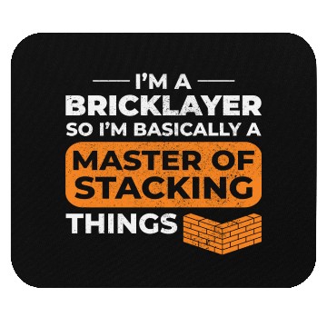 Discover Master of Stacking Humorous Bricklayer Brick Mason Mouse Pads