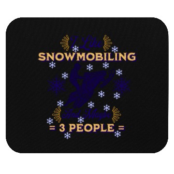 Discover Funny Snowmobiling Introvert Mouse Pads Men Women