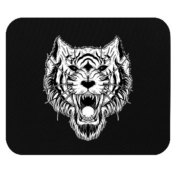 Discover Angry Dark Tiger Mouse Pads