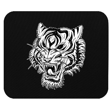 Discover Dark Angry Tiger Sideview Mouse Pads