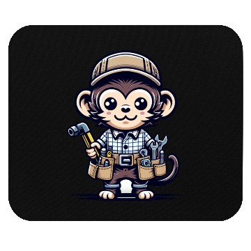 Discover Cute Monkey Craftsman Mouse Pads