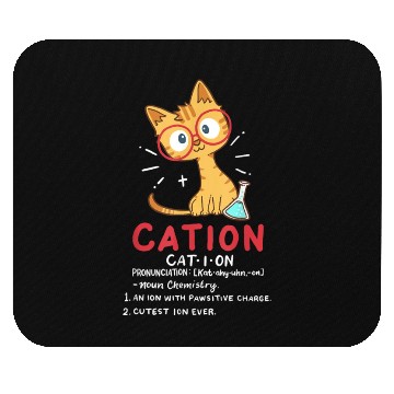Discover Cation Science Cat Funny Chemistry Chemist Scien Mouse Pads
