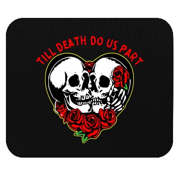 Discover Heart Skulls Till Death Do Us Part © WhiteTigerLLC Mouse Pads