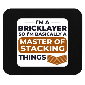 Discover Master of Stacking Humorous Bricklayer Brick Mason Mouse Pads