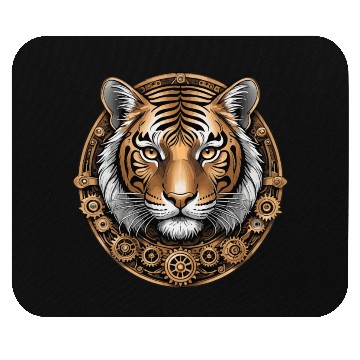 Discover Steampunk Predator - Mechanical Tiger Art Mouse Pads