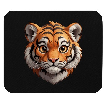 Discover Whimsical Wild Cub - Playful Tiger Mouse Pads