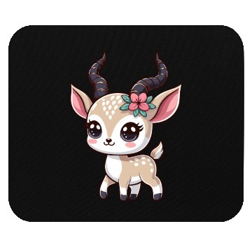 Discover Playful Gazelle Cartoon Mouse Pads