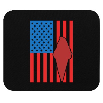 Discover Ice Cream US Flag Mouse Pads