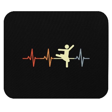 Discover Ballet Dancer Stickfigures Heartbeat Mouse Pads