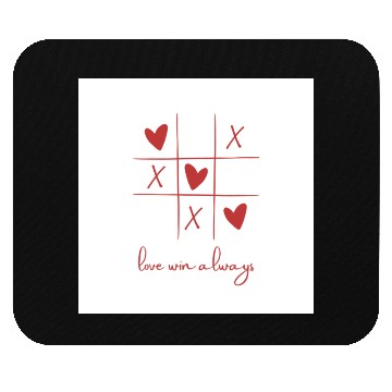 Discover Beige Rouge Amour Saint Valentin Mouse Pads