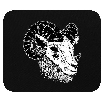 Discover Dark Devil Goat Horn Head Mouse Pads