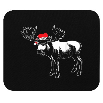 Discover Christmas Moose X mas Deer Animal Fan Hilarious Mouse Pads