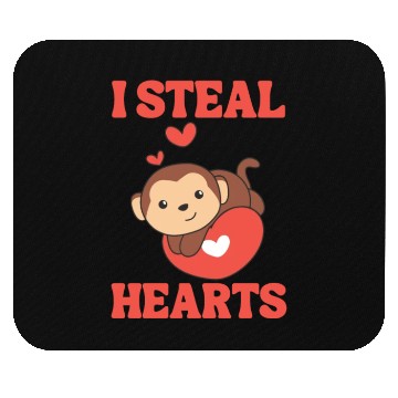 Discover Monkey For Valentine's Day I Steal Hearts Mouse Pads