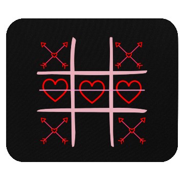 Discover Valentine's Day Tic-Tac-Toe Funny Game Mouse Pads