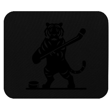 Discover Tiger Hockey Player Silhouette Mouse Pads