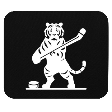 Discover Tiger Hockey Player Silhouette Mouse Pads