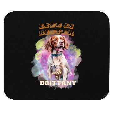 Discover Surrealism Starry Night Brittany Spaniel Dog Mouse Pads