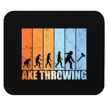 Discover Axe throwing evolution hatchet throwing retro Pre Mouse Pads