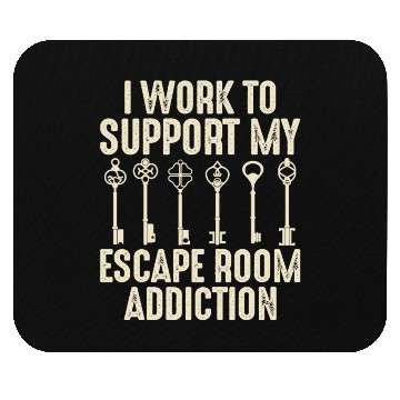 Discover Escape Room Lover Escaping Locked Room Mouse Pads