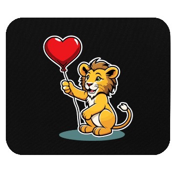 Discover Lion Heart - Valentine's Day Mouse Pads
