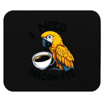 Discover Gold Macaw Macaw-Fee Coffee Lover Mouse Pads