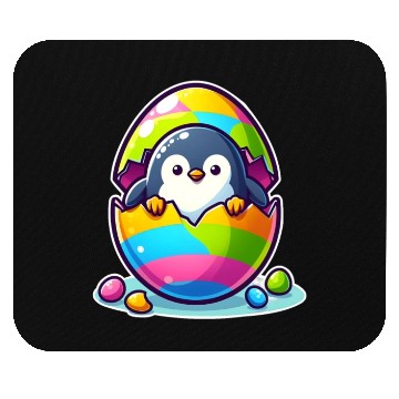 Discover Penguin hatches from colorful Easter egg Mouse Pads
