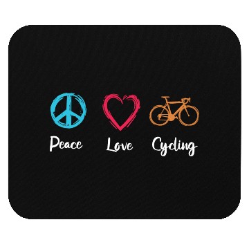 Discover Peace Love Cycling Mouse Pads
