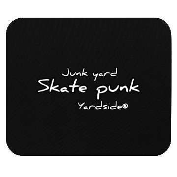 Discover Junk yard skate punk Yardside font logo white Mouse Pads
