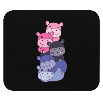 Discover Omnisexual Flag Pride Lgbtq Cute Hippo Stack Mouse Pads