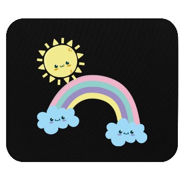 Discover Rainbow sun Mouse Pads