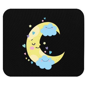 Discover Moon and star Mouse Pads