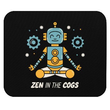 Discover Yoga Robot: Zen in the Cogs Mouse Pads