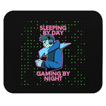 Discover Sleeping By Day Gaming By Night Mouse Pads