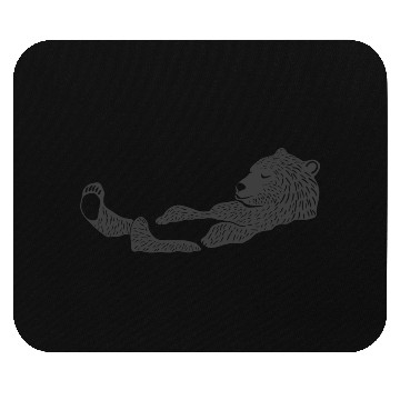 Discover bathing grey bear Mouse Pads