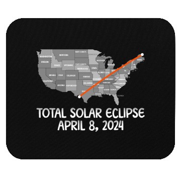 Discover Total Solar Eclipse April 8 2024 USA Map Totality Mouse Pads