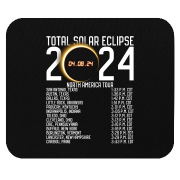 Discover North America Tour 2024 Totality Solar Eclipse Mouse Pads