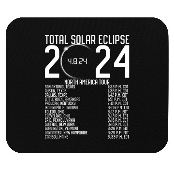 Discover North America Tour 2024 Totality Solar Eclipse Mouse Pads