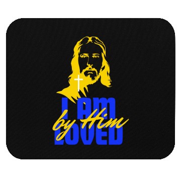 Discover Loved by Him Mouse Pads