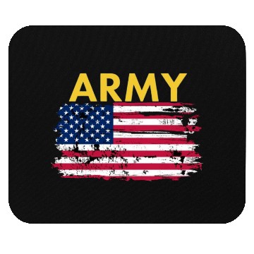 Discover US Army and the tattered old flag Mouse Pads