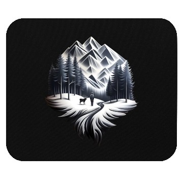 Discover Winter is here ,snowy mountains nature Mouse Pads