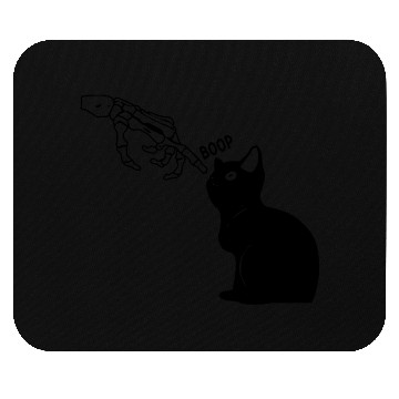 Discover Black Cat Lover Skeleton Hand Boop Mouse Pads