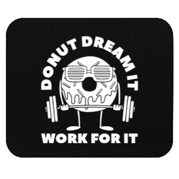 Discover Fitness Donut Funny Donut Gym Mouse Pads